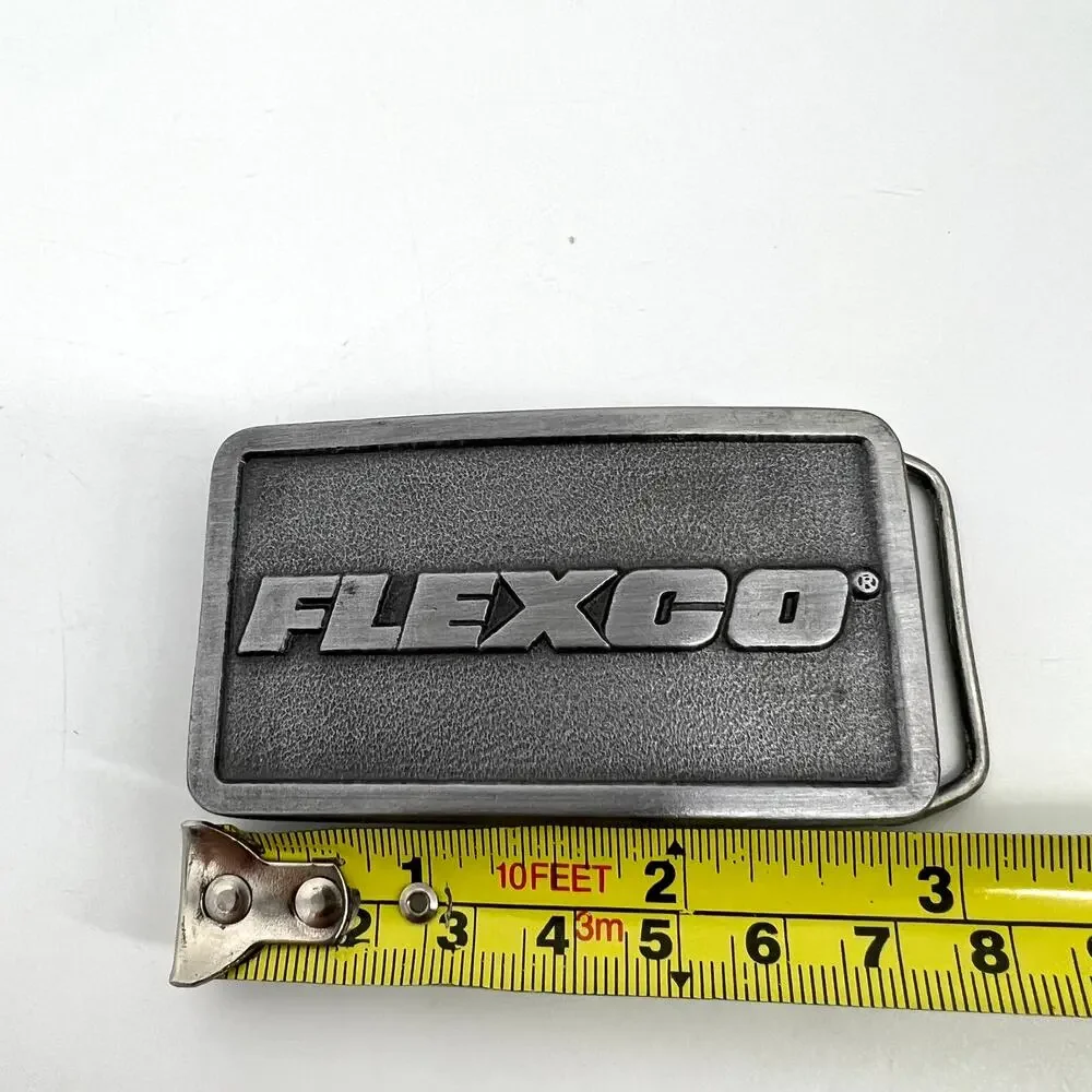 Vintage 1994 FLEXCO Flexible Steel Lacing Company USA Belt Buckle 2